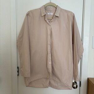 Monologue Korean Beige Button Down Shirt free size